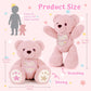 Customizedbee Custom Starlight Teddy Bear 14 in - Personalized Plush with Embroidered Name & Stars, Soft Huggable Toy with Posea