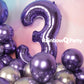 Rainbowq Party 3 Balloon Number 40 Inch For Boy Or Girl Big Purple 0-9 Foil Mylar Large 3 Number Balloon Happy 3Rd Birthday Part