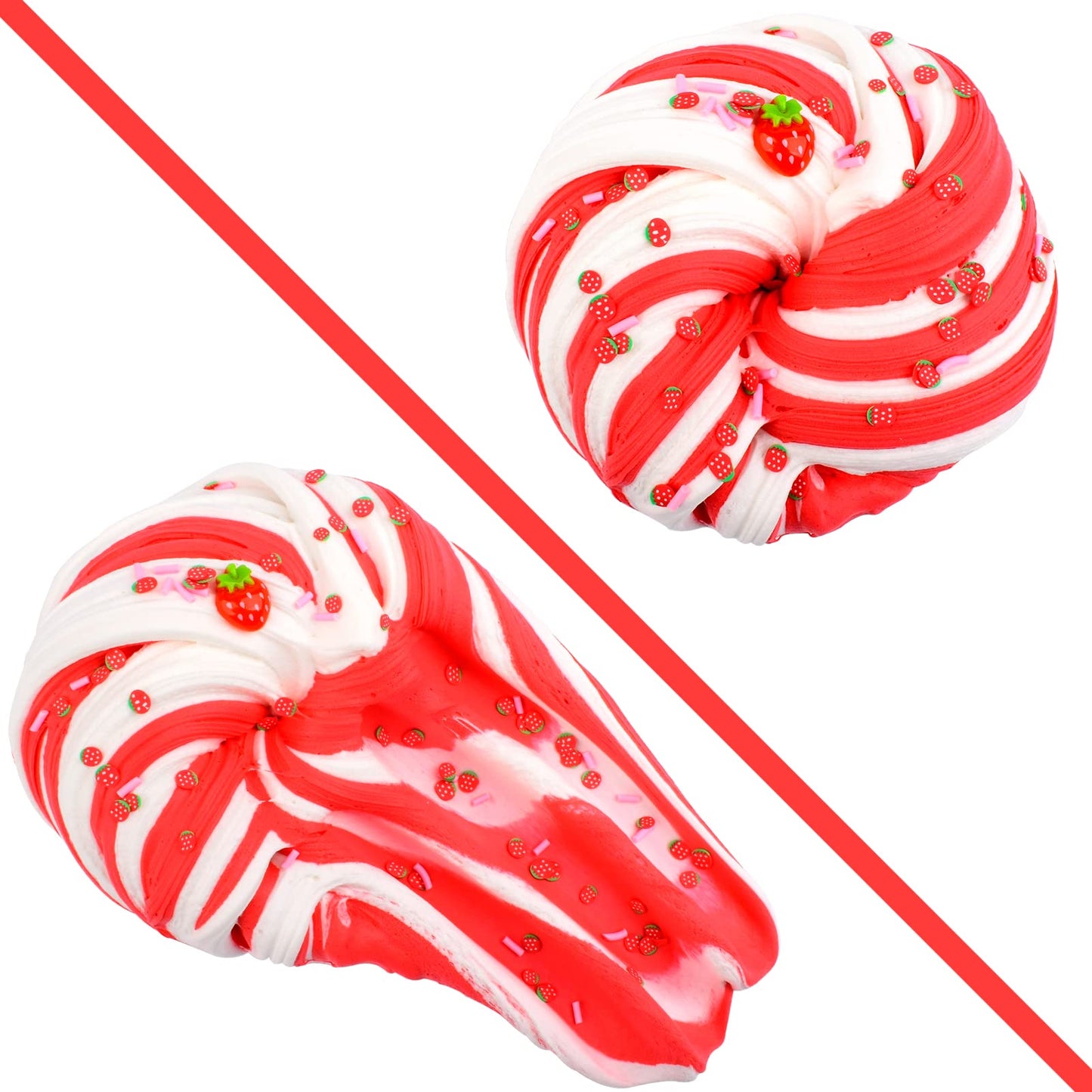 CIOAIWAE Butter Slime Kit Strawberry Slime Super Soft and Non-Sticky  Party Favors Slime Toys for Girls Boys (7oz 200ML)