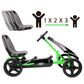 509 Crew Air Jet Pedal Go Kart - Green - Kids, Sporty Graphics on The Front Fairing, Adjustable Bucket Seat, 4 Spoke Rims w/ 10