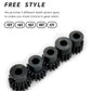 VICRAZZE 32p 5mm Pinion Gear Set 13T 14T 15T 16T 17T with 1/8 inch(3.175mm) Coupler and hex Key for 0.8 Metric Pitch RC Buggy Ca