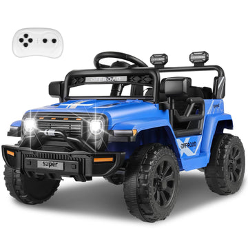 Hikole 12V Kids Ride on Car with Parent Remote Control, Electric Truck Car Toys Gift for Toddler Boys Girls Ages 3-8, Spring Sus