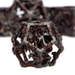 ARUOHHA Hollow DND Dice Set Black Red 5-Headed Dragon D and D Dice with Gift Box, Dungeons and Dragons Role Playing Games 7PCS M