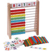 Cltoyvers Wooden Abacus for Kids - 100 Counting Sticks, Educational Math Games, Multicolor, Medium Size for Preschool & Elementary