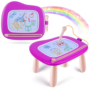 Smasiagon Toddler Toys Age 1-2 Year Old Boys Girls, Magnetic Drawing Doodle Board Pad Educational Learning Toys For 1 2 3 Year Old Boys Girls Gifts Birthday Party (Purple)