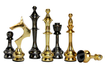 Stonkraft Collector Edition Brass Chess Pieces Pawns Chessmen Chess Coins Figurine Pieces (2.5'' Sleek)