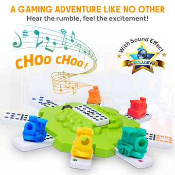 Yinlo Mexican Train Dominoes Set - Double 12, 91 Colored Tiles, Aluminum Case, Green Hub, Travel-Friendly Game