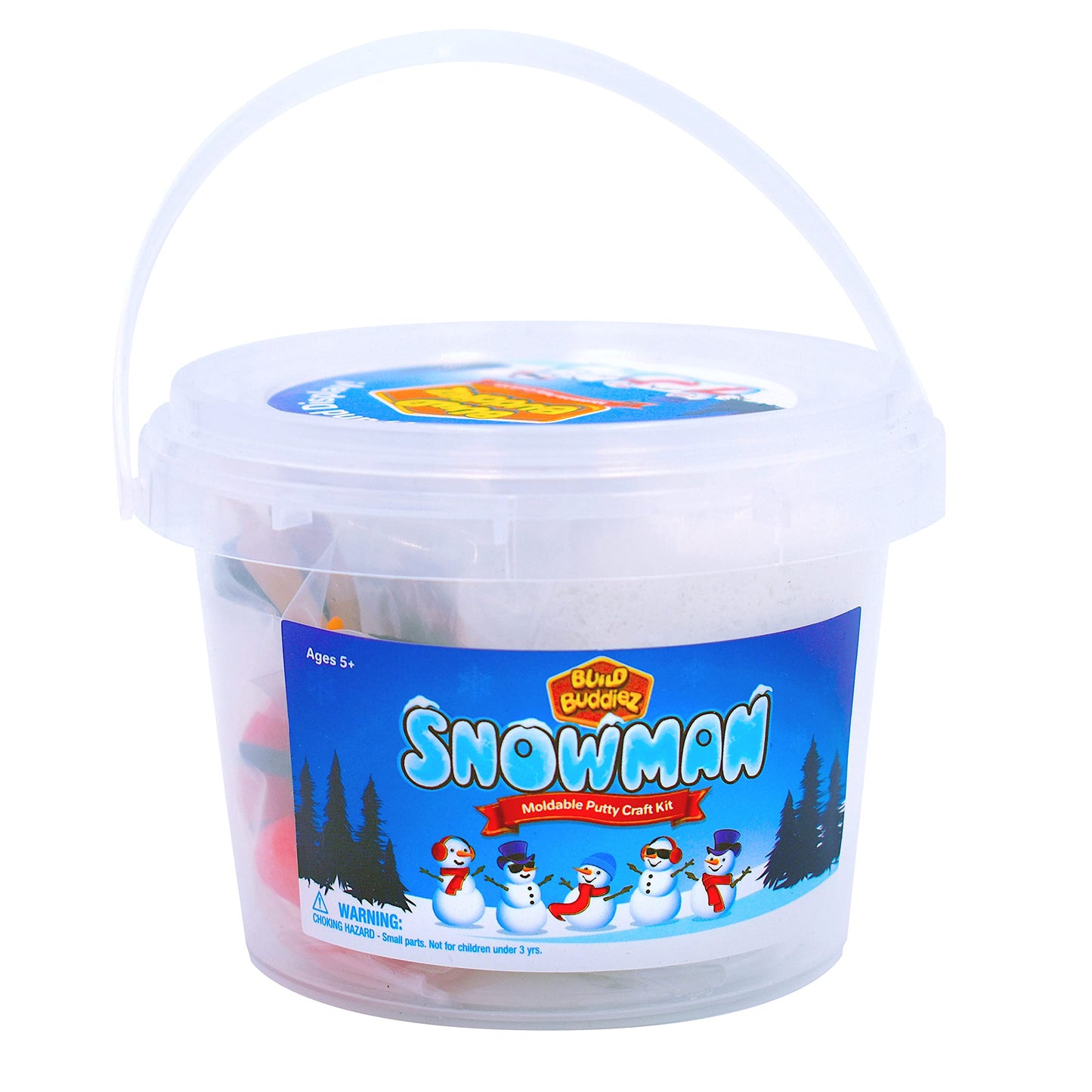 Build Buddiez Snowman Craft Kit 3 Pack - Build, Play, and Display 3 Air-Dry Clay Snowmen All Christmas & Winter