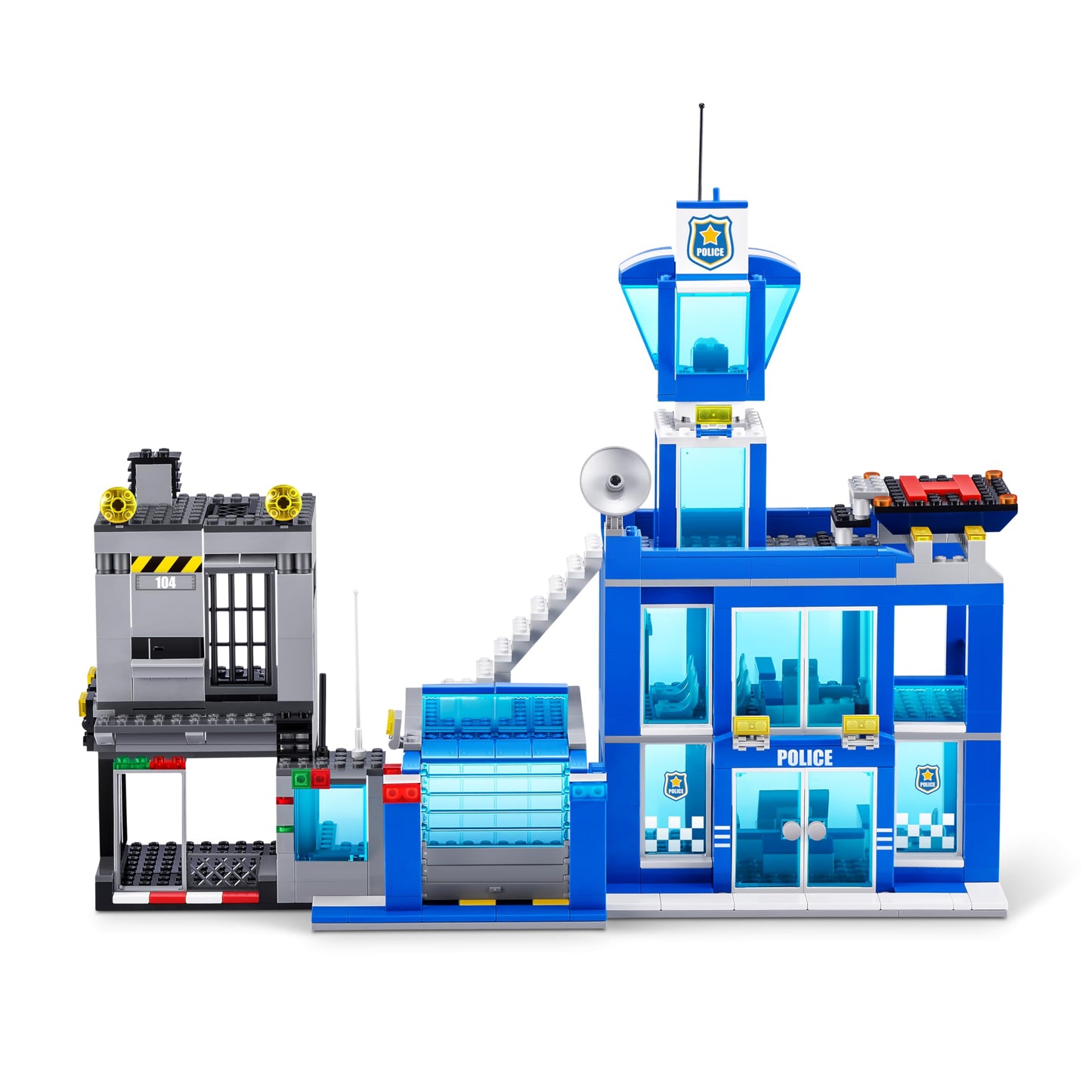 MAX Adventure Police Headquarters Playset (822 Pieces) Building Bricks Toys for Kids 5+ Create Vehicles and More UNbox Discover