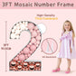 Imprsv 3Ft Mosaic Numbers For Balloons, Marquee Number, Mosaic Number Frame, Number 2 Balloon For Class Of 2023 Decorations, 12T