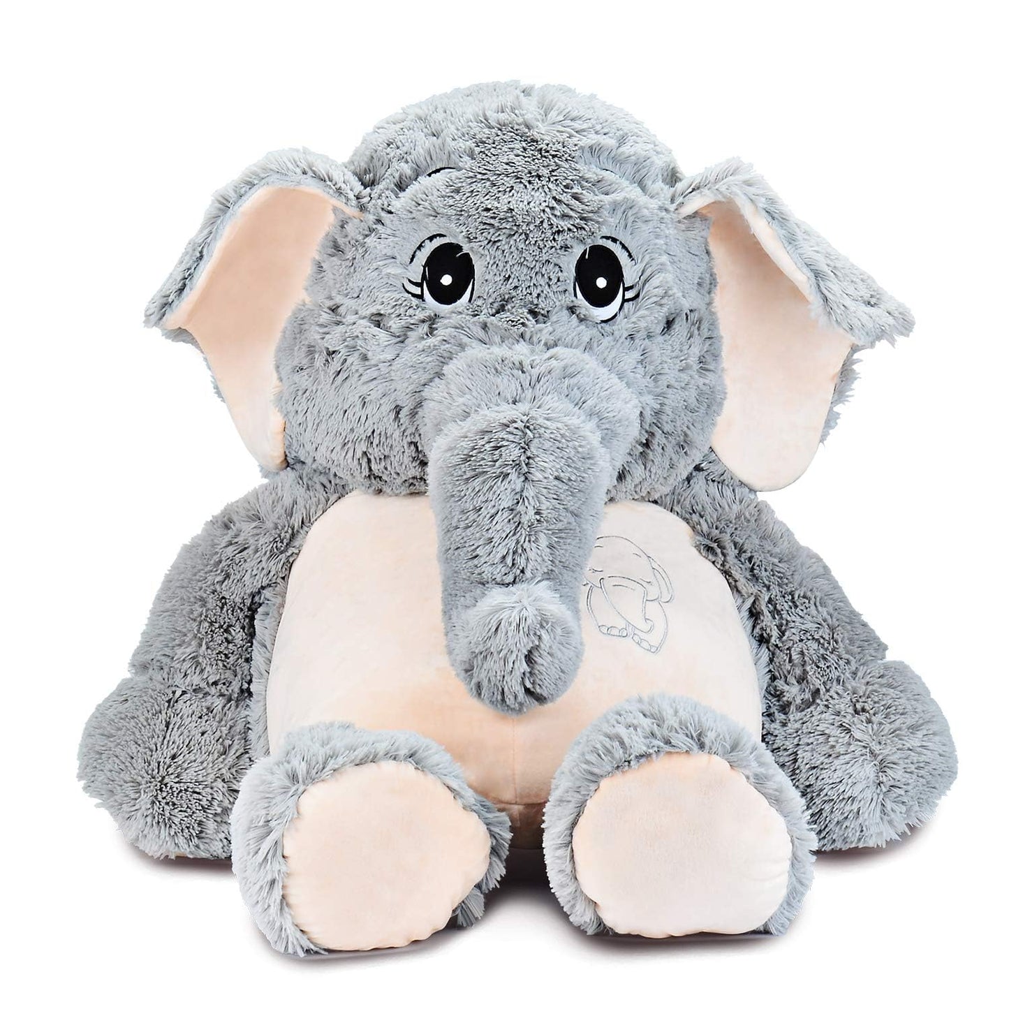 IKASA Giant Elephant Plush Toy - Soft Gray Stuffed Animal, 39 inches, Model 6636529