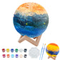 Hapmars Paint Your Own Moon Lamp Kit, Diy 3D Night Light, With Stand, Paints & Brushes, Arts Crafts For Children To Paint, Kids