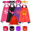 Karazzo Superhero Capes Set And Wristbands Kids Costumes Halloween Christmas Cosplay Dress Up Gift For Boys Girls 4Pcs For Girls