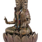 Ebros Supreme Cosmic Soul Hindu Deity Brahma Statue Brahman Four Faced Vedas Trinity Being Figurine Sitting On Lotus Throne Hinduism Deity Indian Mahadeva God