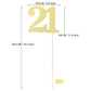 Gexolenu No 21, 10 Pack Double-Sided Gold Glitter 21St Birthday Centerpieces For Tables, Number 21 Birthday Table Toppers Party