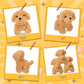 Sosation 20 Pcs Mini Plush Stuffed Puppy Bulk Easter Party Favor Gift Dog Party Gift Toy Soft Plush Dog For Kids Graduation Goodie Bag Fillers Baby Shower Birthday Carnival Prize(Light Brown)