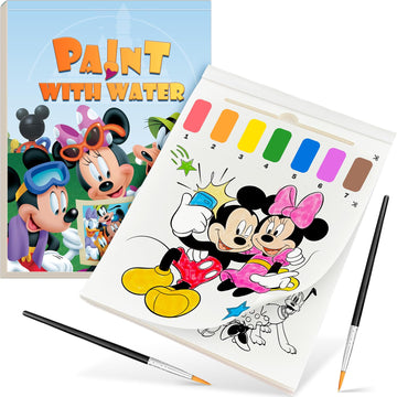 Paint With Water Coloring Book For Kids, 3 In 1 Watercolor Painting Books Kit For Kids Ages 4 5 6 7 8, Cute Cartoon Character Wa