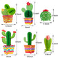 Gejoy 6 Pieces Cactus Party Decorations Cactus Honeycomb Table Centerpieces Paper Cutouts for Back to School Fiesta Cinco De May