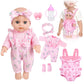 Dotvosy 12 Baby Doll Care Gift Set In Box With Dolls Carrier,Baby Dolls With Accessories Include Clothes Socks Bottle And Pacifi