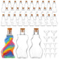 Yaomiao 30 Packs 2.5 oz Plastic Sand Art Bottles with Corks for Kids 3 Styles Sand Art Clear Containers for Sand Art Wedding Inv