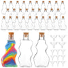 Yaomiao 30 Packs 2.5 oz Plastic Sand Art Bottles with Corks for Kids 3 Styles Sand Art Clear Containers for Sand Art Wedding Inv