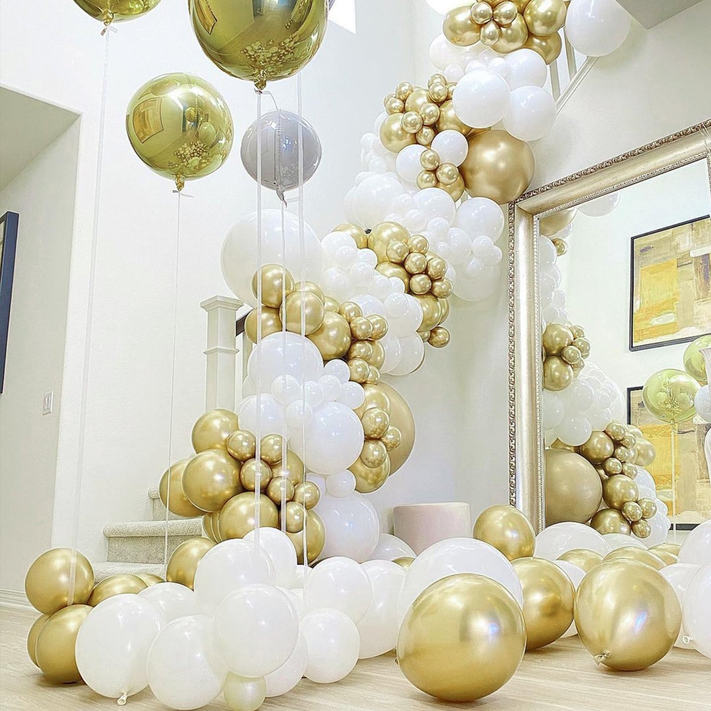 Partywoo Metallic Light Gold Balloons, 50 Pcs 12 Inch Metallic Gold Balloons, Gold Balloons For Balloon Garland Balloon Arch As Party Decorations, Birthday Decorations, Wedding Decorations, Gold-G129