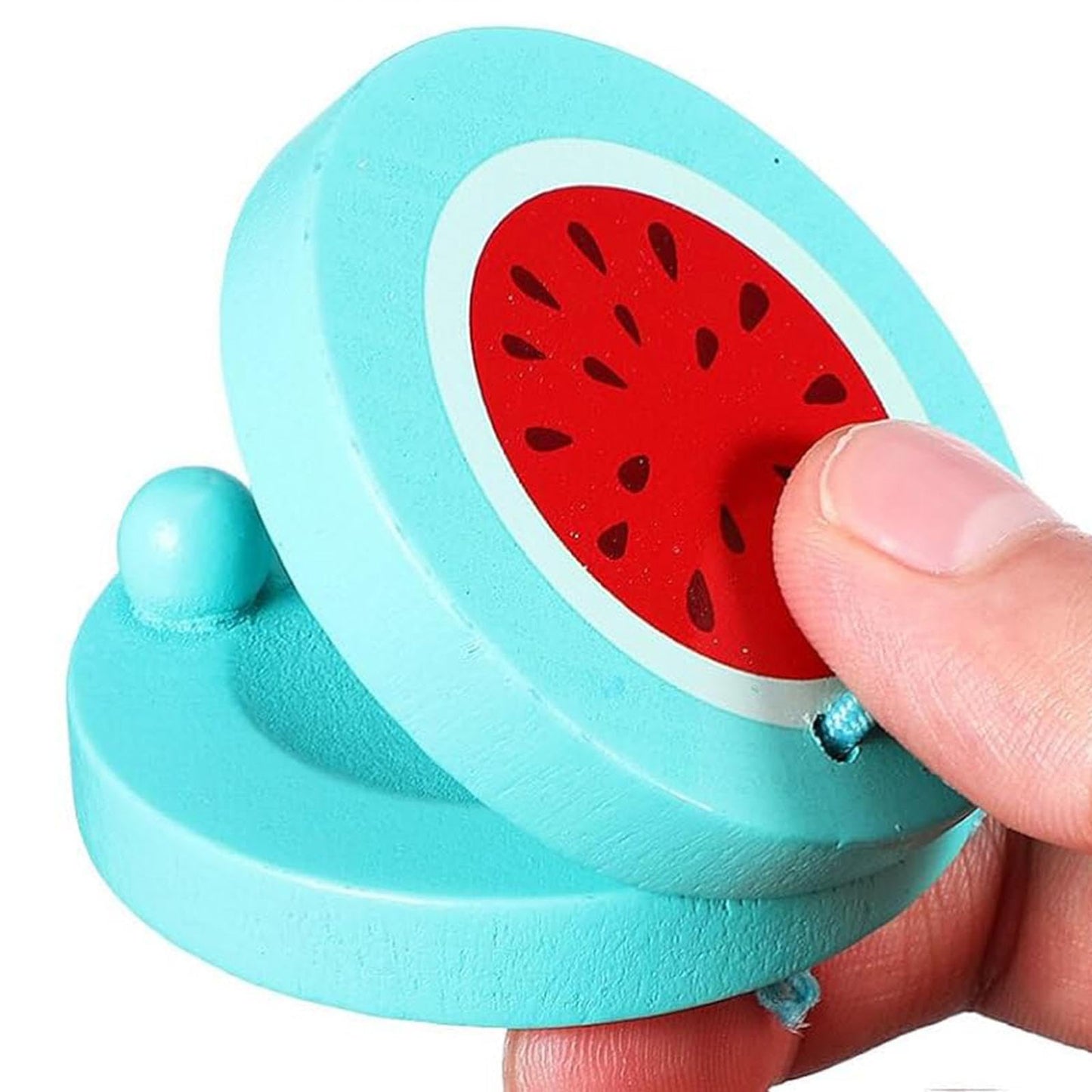 Calandis 4X Finger Castanets Teaching Aid Wood Castanet For Kids Girls Boys Preschool | Shakers & Small Percussion | Hand Percus