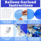 Nisocy 124Pcs Blue Balloons Garland Arch Kit, 18In 12In 10In 5In Baby Light Blue Royal Blue Metallic Blue Balloons For Baby Show