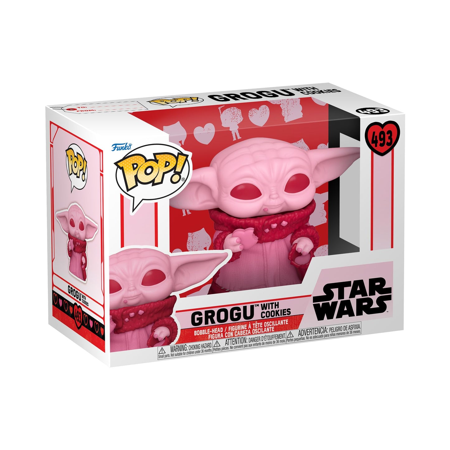 Funko Pop! Star Wars Valentines - Grogu, Vinyl, Standard Size, Multicolor, Model 60124