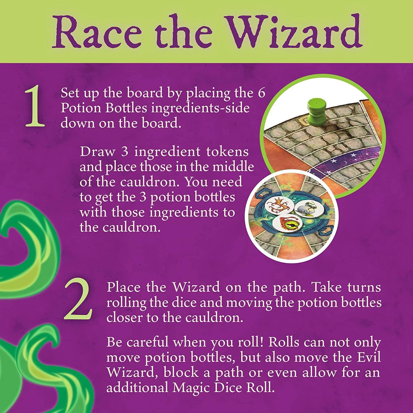 Peaceable Kingdom Cauldron Quest Game - Cooperative Potions & Spells for Kids, Medium Size, Cardboard Material, Model GMC6