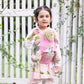 Gagaku Baby Doll Carrier Kids, Toy Baby Carrier For Dolls, Toy Baby Doll Sling, Reborn Baby Doll Carrier With Adjustable Straps, Reborn Baby Doll Accessories - Pink - Embroidered Pattern