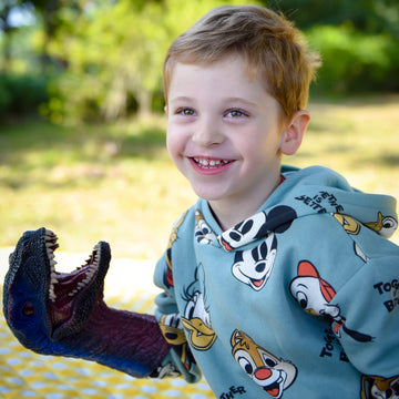 Gemini&Genius Dinosaur Toys Velociraptor Dinosaur Hand Puppets Role Play Gift Toy and Party Supplies for Kids