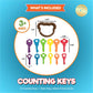 Baby Keys Montessori Toys For Toddlers - Toy Keys, Matching Toddler Games, Learning Toys For 2 Year Olds - Real Keys, Pretend Pl