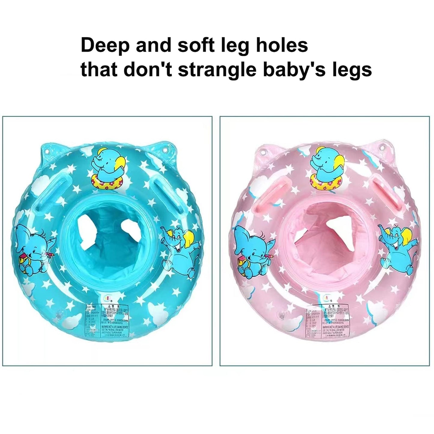 Baby Swimming Float,Inflatable Swimming Ring With Float Seat For 3-48Months Children,Baby Swimming Ring With Safety Handles,Bath
