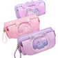 Wolpin Ethylene Vinyl Acetate (Eva) 1Pc Pencil Case Large Capacity Stationery Bag, Side Pockets Pouch With Zipper Closure Portab