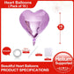 Lovoir 10 Pcs Pearl Purple Heart Shape Foil Mylar Balloons 18 Inch Love Balloons For Valentine'S Day Birthday Party Decorations