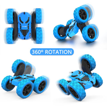 Hamdol Remote Control Car Double Sided 360Rotating 4WD RC Cars with Headlights 2.4GHz Electric Race Stunt Toy Car Rechargeable T