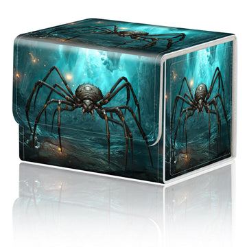 Card Game Storage Box TCG Deck Box MTG Card Box Organizer Trading Card Case Commander Deck Box TCG Card Storage Box Magnetic Closure Creative Pattern Up to 200 Cards  A Giant Spider Glowing Cave
