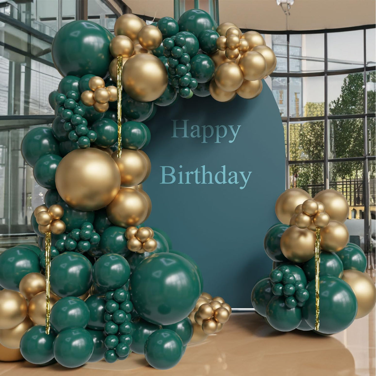 Green Gold Balloon Garland Kit