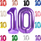 10 Balloon Number, Purple Number 10Th Birthday Balloons 40 Inch, 10 Years Old Purple Birthday Decorations For Boys Girls, 10Th A