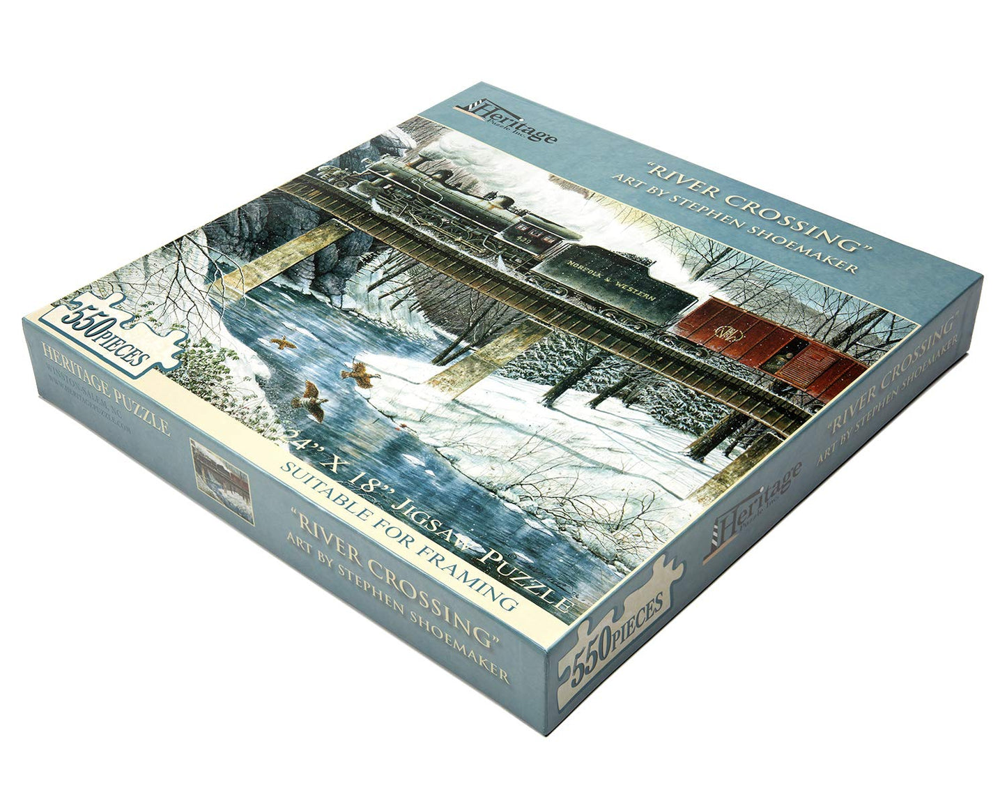 Heritage Puzzle River Crossing - 550 Piece Jigsaw Puzzle