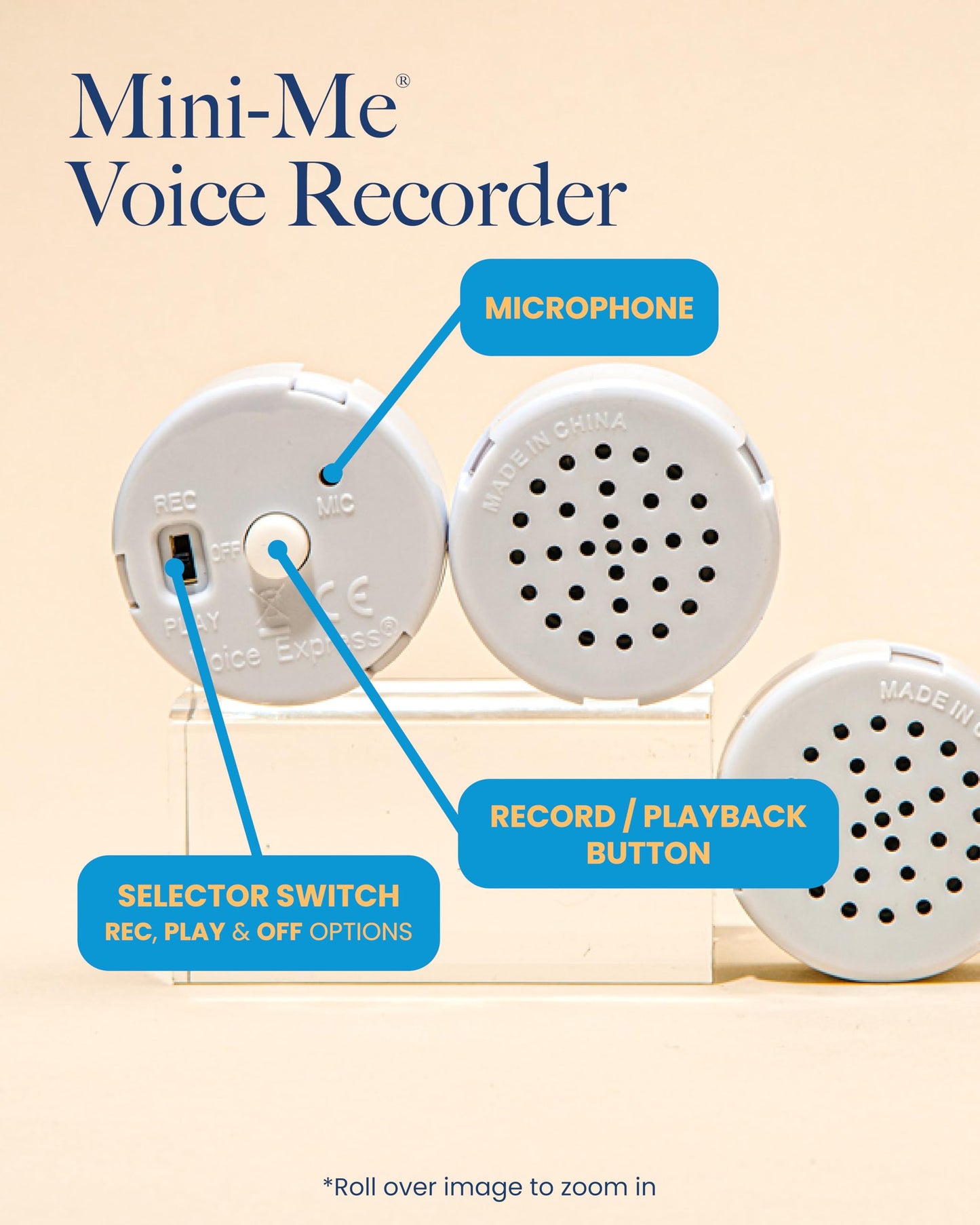Voicegift Multi-Message Voice Recorder For All Occassions And Gifts (50 Pcs | 60 Sec - Voice Recorder | White)