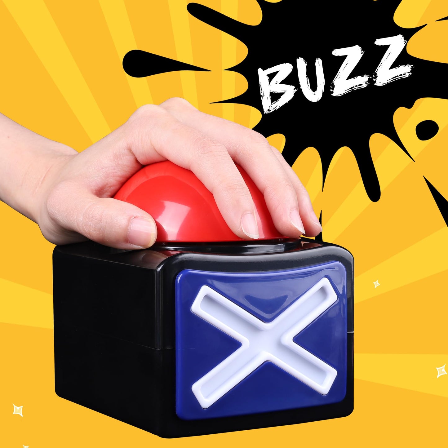 MyMealivos Game Trivia Buzzers for Family Game Night | Alarm Answer Button with Loud Sound and Light Entertainment in Classroom