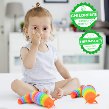 Cevioce Fidget Slug Toy, Sensory Slug Fidget Toy For Kids & Adults, 1Pc Cute Autism Sensory Toys For Autistic Children|Great Birthday Gift For Girls Boys - Easter Basket Stuffers For Toddlers Kids