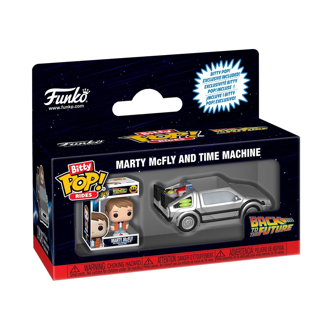 Funko Pop! Bitty Ride: Back to the Future - Marty McFly with Time Machine