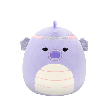 Squishmallows Original 12In Eartha The Purple Seahorse With Silver Headband - Official Jazwares Plush (Medium)