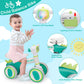 Baby Balance Bike for 1 Year Old Boys Girls Toddler Balance Bike 12-18-36 Months 4 Wheels Mini Walking Ride on Toys with Colorfu