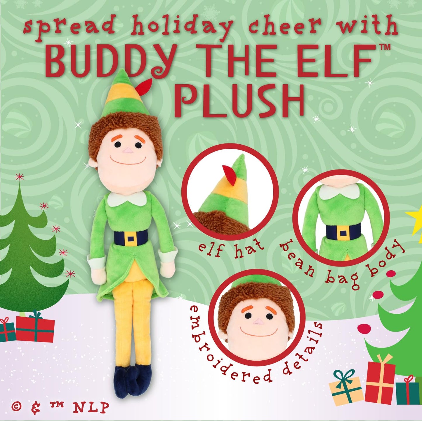 Kids Preferred Buddy The Elf Soft Huggable Stuffed Animal Cute Plush Toy For Toddler Boys And Girls, Gift For Kids, 13.5 Inches