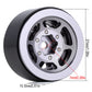 Injora 1.0 Wheel Rims Rc Metal Beadlock Wheels Rims For All 1/24 Scale Axial Scx24 Deadbolt Rc Crawler Car Upgrades Accessories(