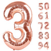 Rose Gold 3 Balloon, Number Balloons 40 Inch, 3Rd Birthday Decorations For Kids Girls Boys, Men Women Party Supplies For Party D
